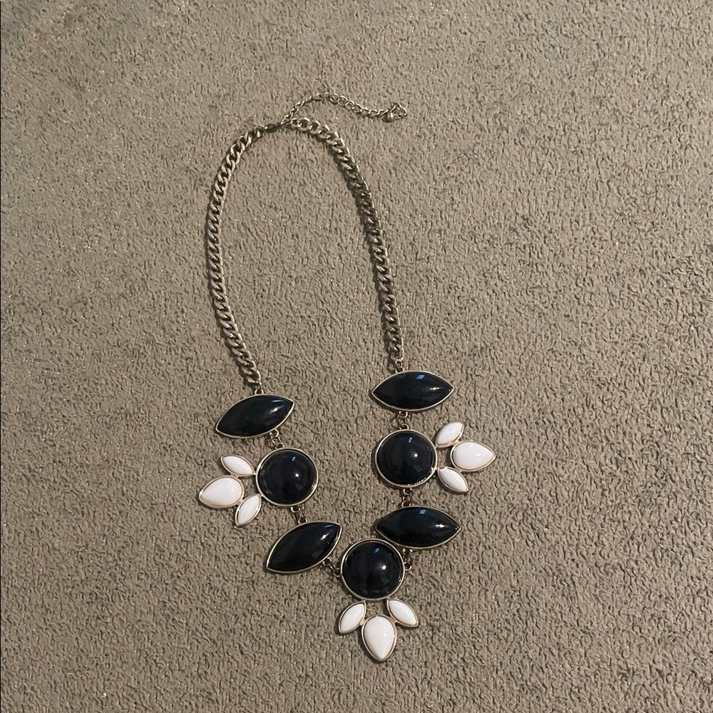 Bubble Black and White Statement Necklace